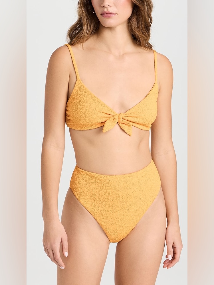 Mara Hoffman Marigold Textured Bikini Set